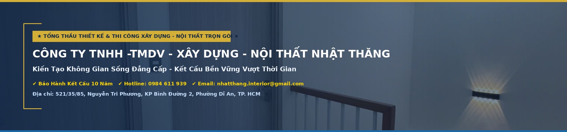 Xây Dựng Nhật Thăng - Tổng Thầu Thiết Kế & Thi Công Trọn Gói